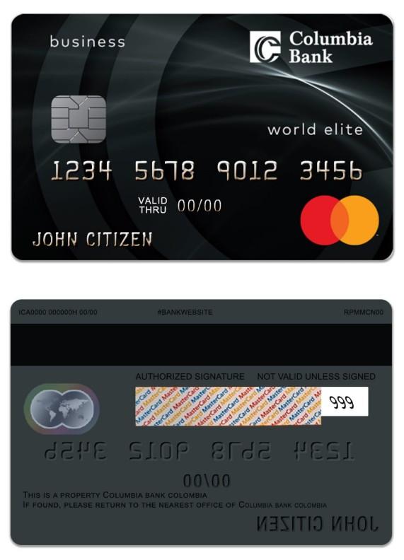 USA Columbia Bank Mastercard Business Platinum